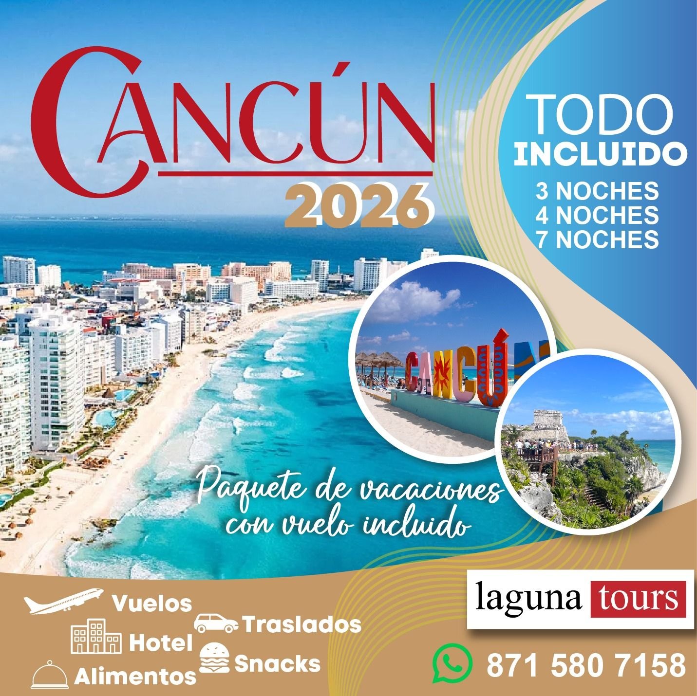 Promoción Cancún 2026 Laguna Tours